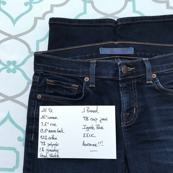 💙👖AWESOME! J BRAND! CROP!👖💙26 1/2 26” DARK! - Picture 7 of 8